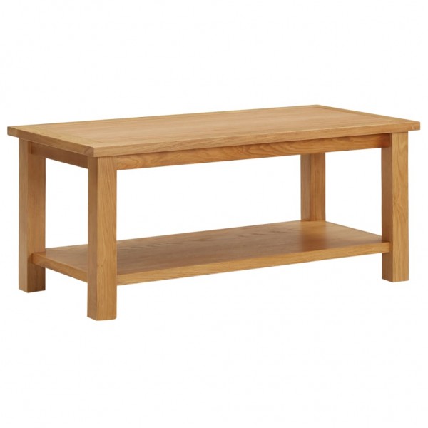 Mesa de centro de madeira maciça de carvalho 90x45x40cm D