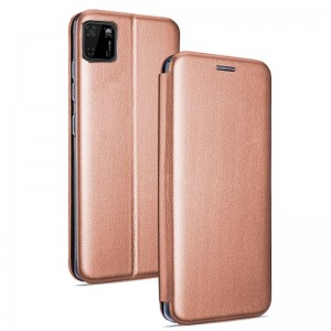 Fundação COOL Capa de Flip para Huawei Y5p Elegância Rose Gold D