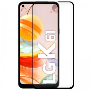 Protetor de cristal temperado COOL para LG K61 (FULL 3D Preto) D