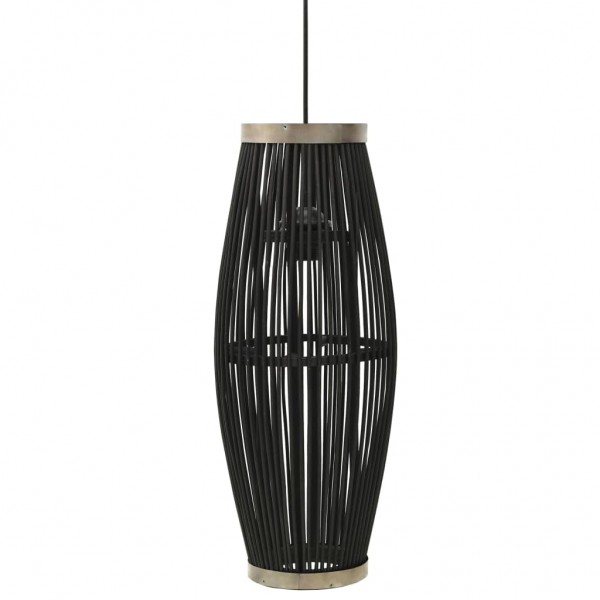 Lámpara colgante ovalada sauce negro 40 W E27 25x62 cm D