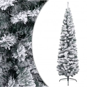 Árbol de Navidad artificial verde con nieve PVC 180 cm D