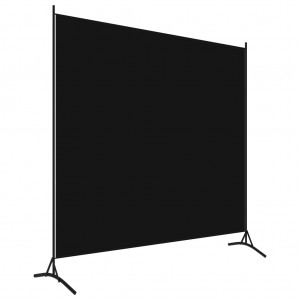 Biombo divisor de 1 panel negro 175x180 cm H