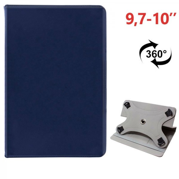 Funda Ebook / Tablet 9.7 - 10 pulg Liso Azul Giratoria (Panorámica) D