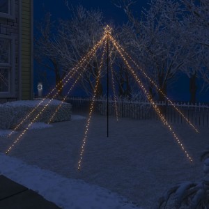 Luces de árbol cascada Navidad interior exterior 576 LED 3.6 m D