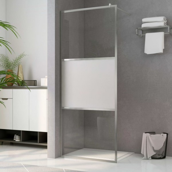 Mampara de ducha accesible vidrio ESG medio esmerilado 80x195cm D