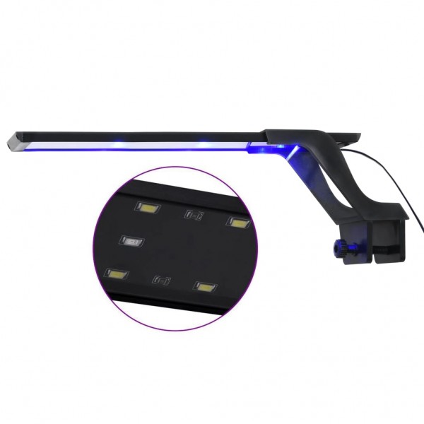 Luz LED para acuario con abrazadera azul y blanco 35-55 cm D