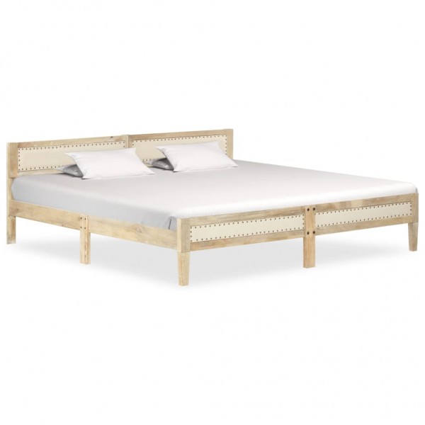 Estrutura de cama de madeira maciça de mangue 200 cm D