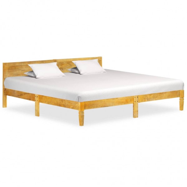 Estrutura de cama de madeira maciça de mangue 200 cm D