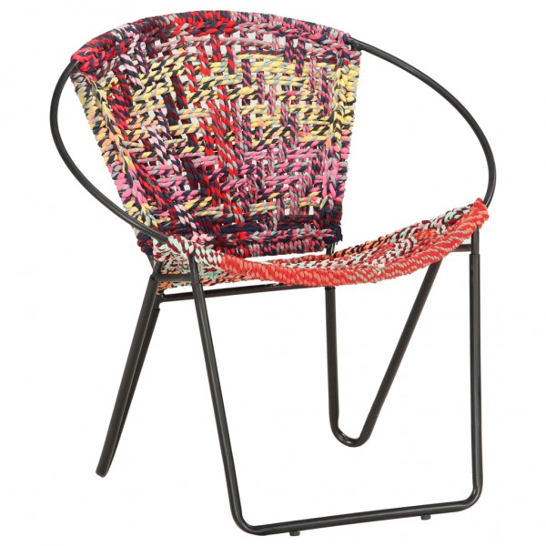 Cadeira circular de tecido multicolor D