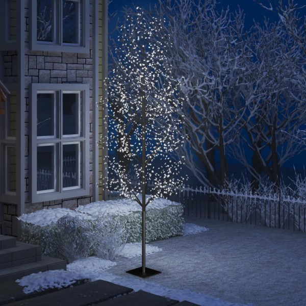 Árbol de Navidad 1200 LEDs blanco frío flores de cerezo 400 cm D