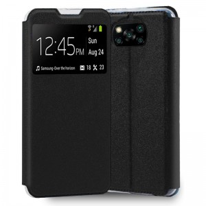 Funda COOL Flip Cover para Xiaomi Pocophone X3 / X3 Pro Liso Negro D