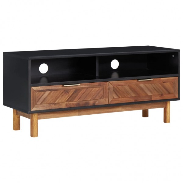 Mueble para TV de madera maciza de acacia y MDF 100x35x45 cm D