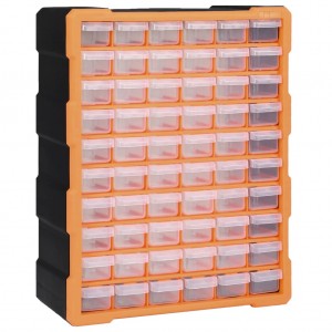 Organizador multicajones com 60 caixas 38x16x47.5 cm D