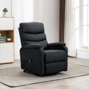 Sillón elevable tela gris oscuro D