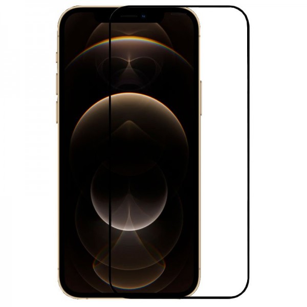 Protetor de cristal temperado COOL para iPhone 12 Pro Max (FULL 3D Preto) D