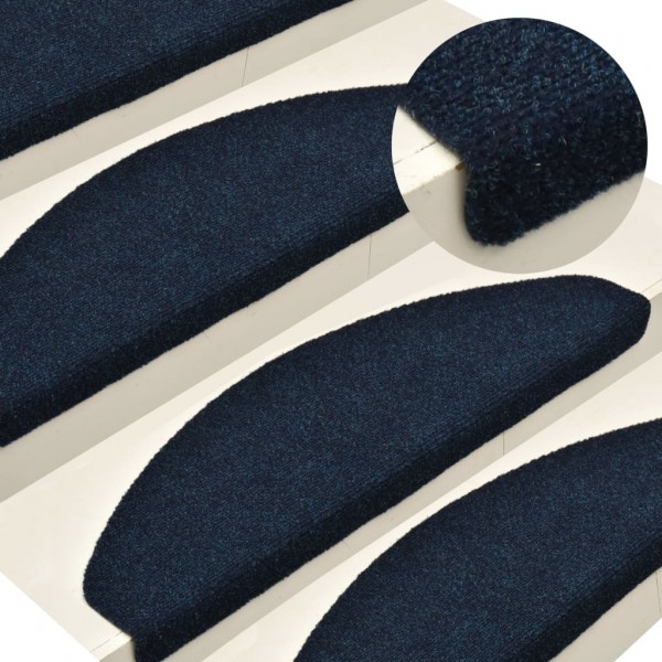 Almofada auto-adhesiva escada 15 uds 56x17x3 cm azul marinho D