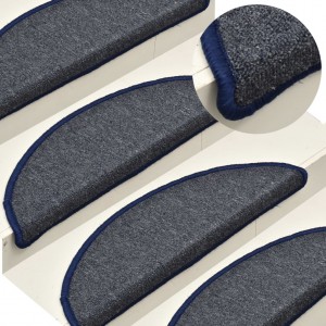 Tapetes para degraus de escadas 15 uas cinza e azul 65x24x4 cm D