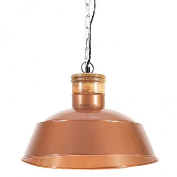 Lámpara colgante industrial 42 cm cobre E27 D