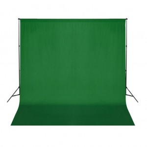 Tela de fundo para fotografia algodão verde 300x300 cm cromo D