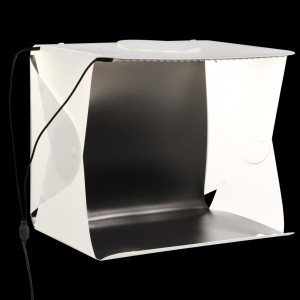 Caja de luz estudio fotografía plegable LED blanco 40x34x37 cm D