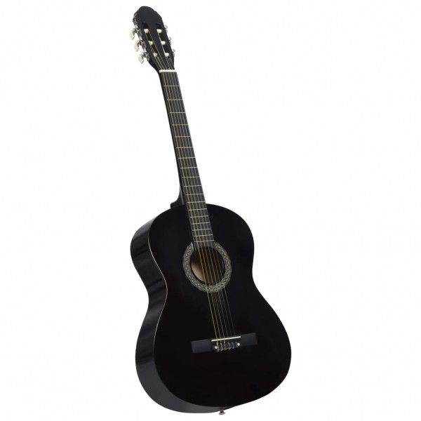 Guitarra clásica para principiantes madera tilo negro 4/4 39 D