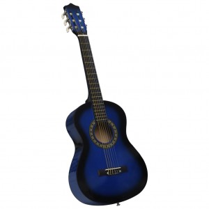 Guitarra clássica para crianças e principiantes azul 1/2 34 D
