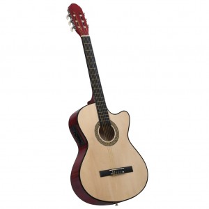 Guitarra clássica ocidental com equalizador e 6 cordas D