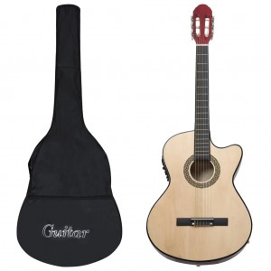 Set de guitarra occidental 12 pzas con ecualizador y 6 cuerdas D