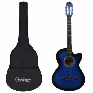 Conjunto de guitarra ocidental 12 equador e 6 cordas azuis D