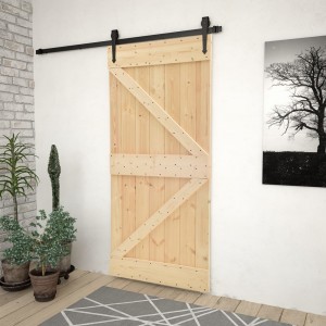 Porta de madeira maciça de pinho 100x210 cm D