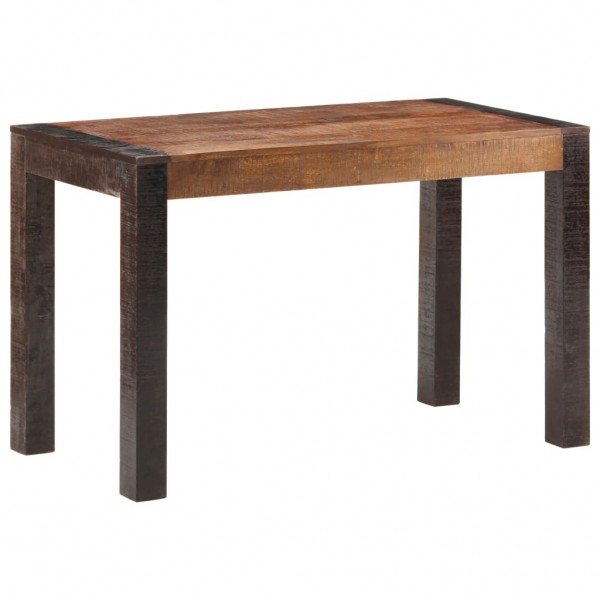 Mesa de jantar em madeira de mangueira maciça áspera 120x60x76 cm D