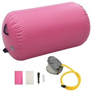 Rollo hinchable de gimnasia con bomba PVC rosa 100x60 cm D