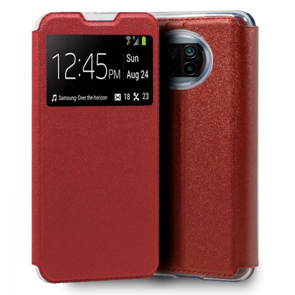Funda Flip Cover Xiaomi Mi 10T Lite Liso Rojo D