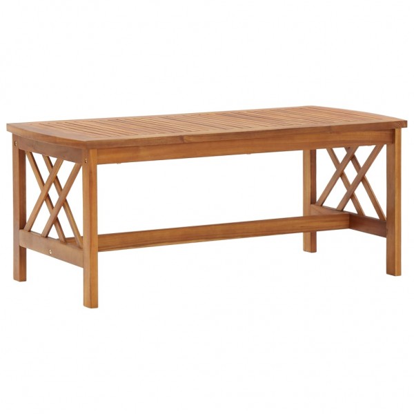 Mesa de centro de madera maciza de acacia 102x50x43 cm D