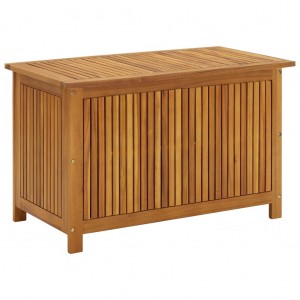 Caixa de armazenamento de jardim madeira maciça 90x50x58 cm D