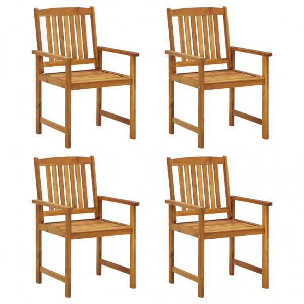 Cadeiras de jardim 4 unidades madeira maciça de acacia D