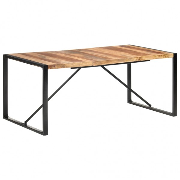 Mesa de jantar de madeira maciça com acabamento Sheesham 180x90x75 cm D