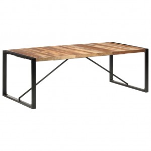 Mesa de comedor madera maciza y acabado sheesham 220x100x75 cm D