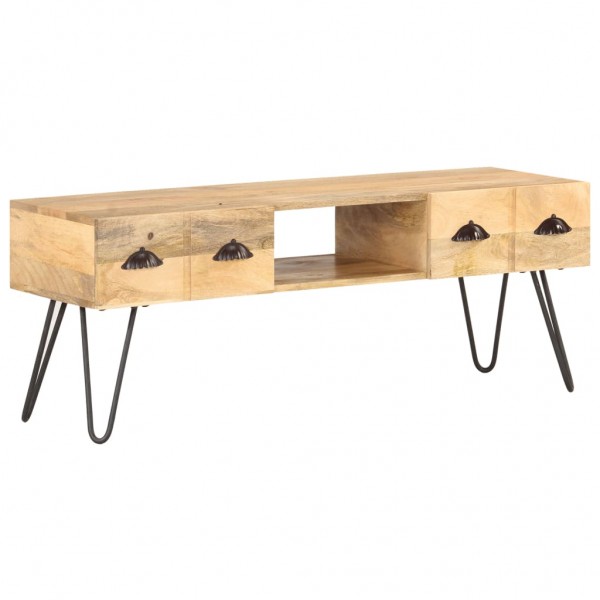 Mueble para TV madera maciza de mango 120x35x45 cm D