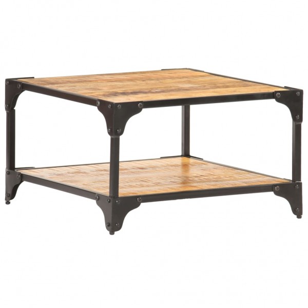 Mesa de centro de madeira maciça de mangue 60x60x35 cm D