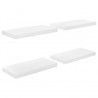 Estante flotante de pared 4 uds blanco brillo MDF 50x23x3,8 cm - referencia  Mqm-323747