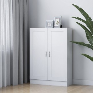 Armario de libros madera contrachapada blanco 82.5x30.5x115 cm D