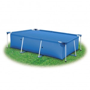 Teto de piscina PE azul rectangular 500x300 cm D