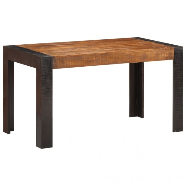 Mesa de jantar madeira maciça de mangue em bruto 140x70x76 cm D