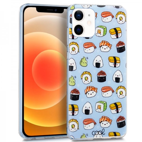 Capa iPhone 12 mini Desenhos de Sushi D