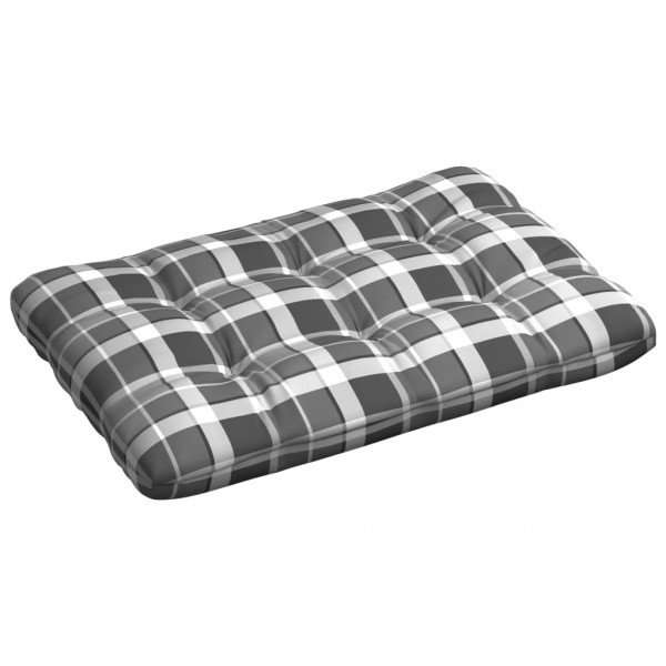 Cama de sofá de paletes de tecido cinza quadrado 120x80x12 cm D