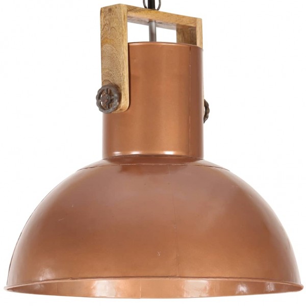 Lámpara colgante industrial redonda mango 25 W cobre 52 cm E27 D