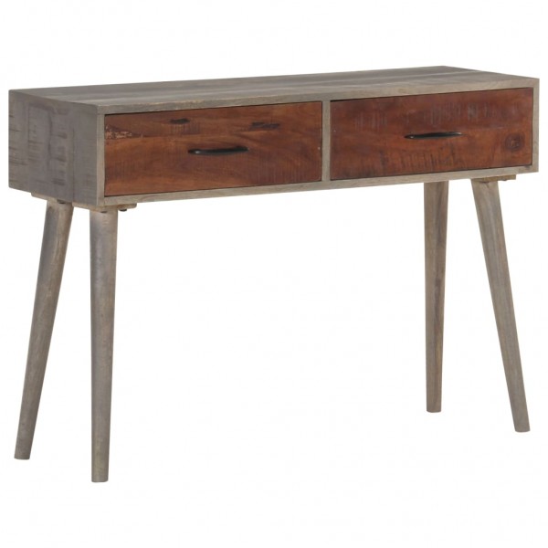 Mesa consola de madeira maciça de mangue cinza 110x35x75 cm D