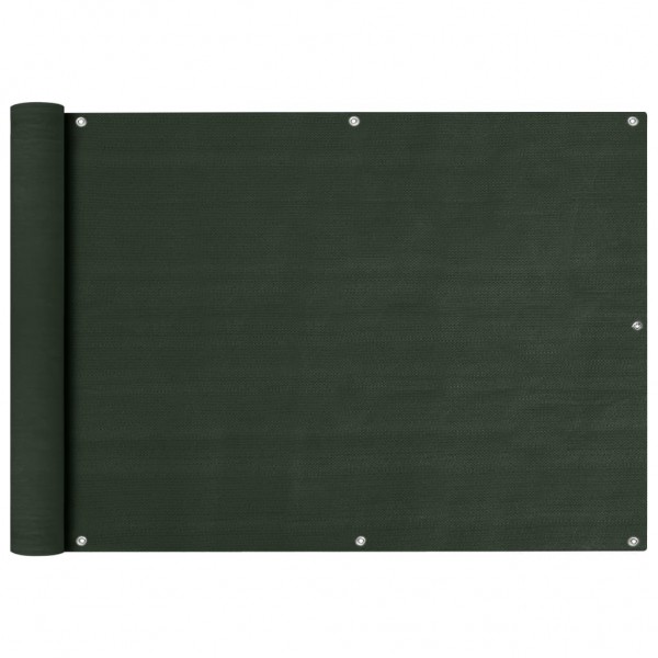 Toldo para balcão de HDPE verde escuro 75x600 cm D
