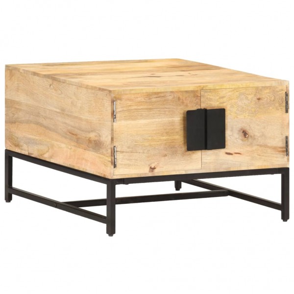 Mesa de centro madera maciza de mango 67x67x45 cm D